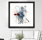 Zone Bleue by Sylvie Cloutier on GIANT ART - red abstract artistes du québec