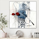 Zone Bleue by Sylvie Cloutier on GIANT ART - red abstract artistes du québec