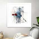 Zone Bleue by Sylvie Cloutier on GIANT ART - red abstract artistes du québec