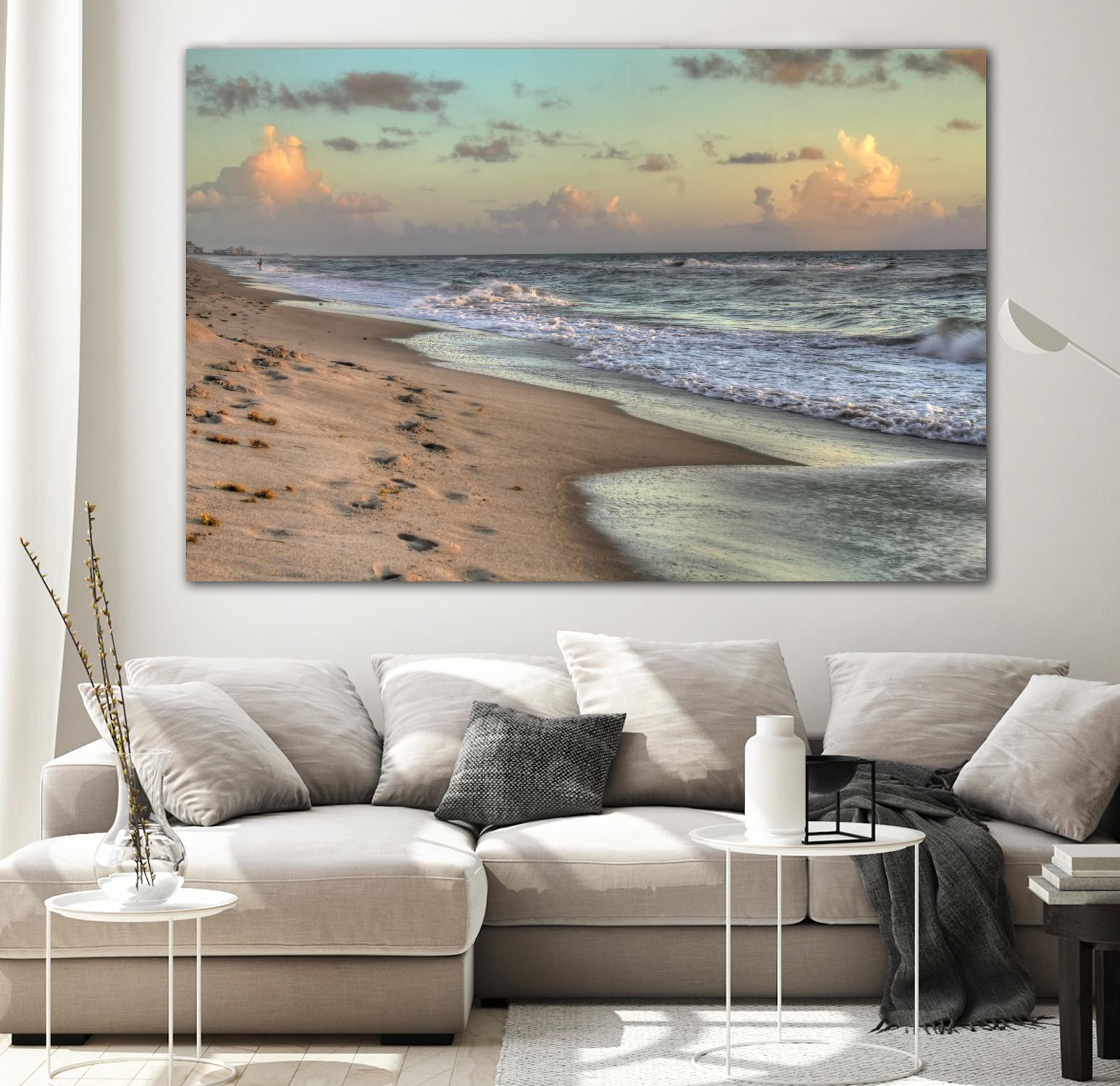 Indialantic 3 by Rene Griffith on GIANT ART - beige costal waves