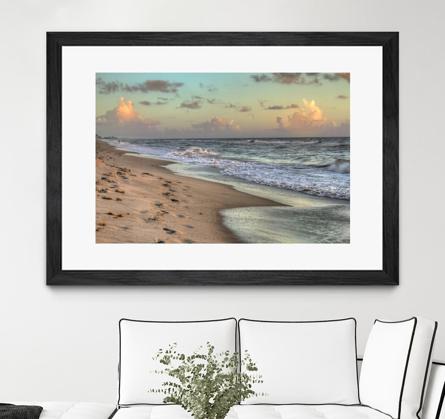 Indialantic 3 by Rene Griffith on GIANT ART - beige costal waves