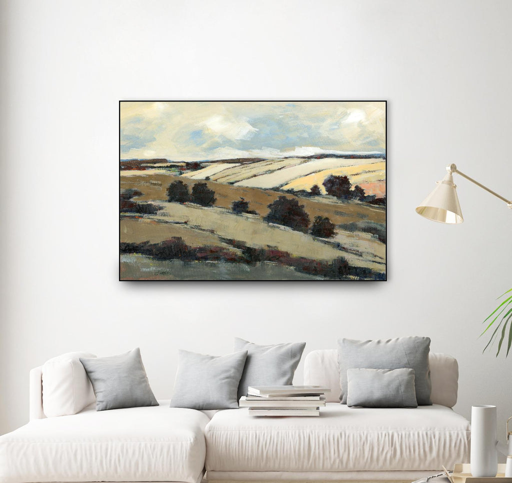 Serene Landscape 1 by Jacques Clement on GIANT ART - beige landscape champs