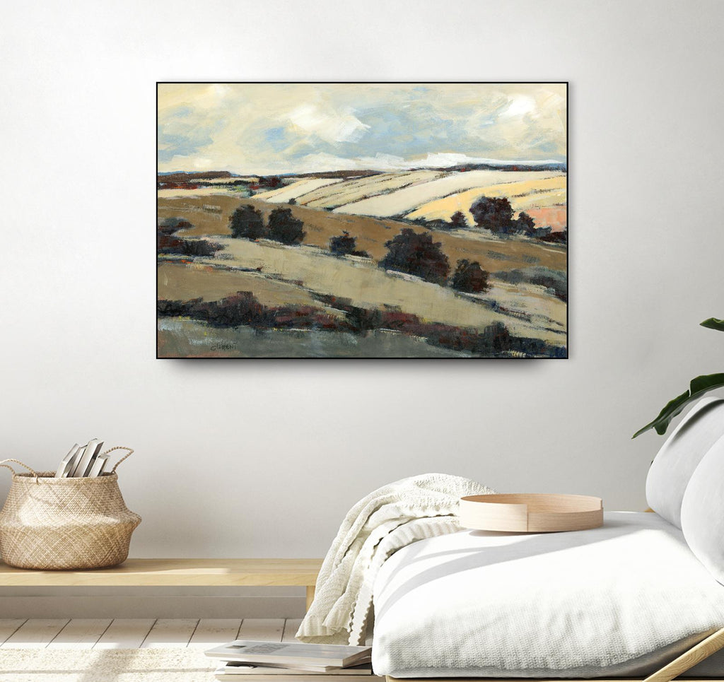 Serene Landscape 1 by Jacques Clement on GIANT ART - beige landscape champs
