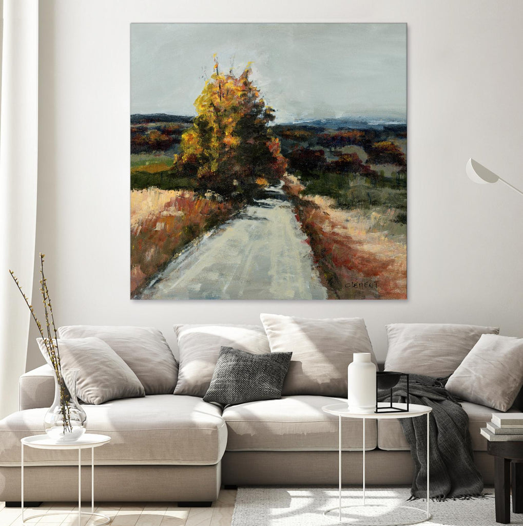 Serene Landscape 4 by Jacques Clement on GIANT ART - orange landscape path