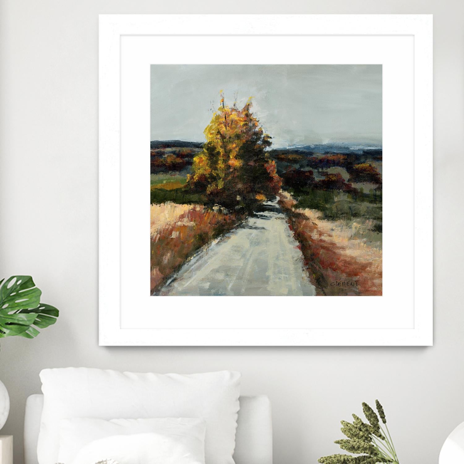 Serene Landscape 4 by Jacques Clement on GIANT ART - orange landscape path