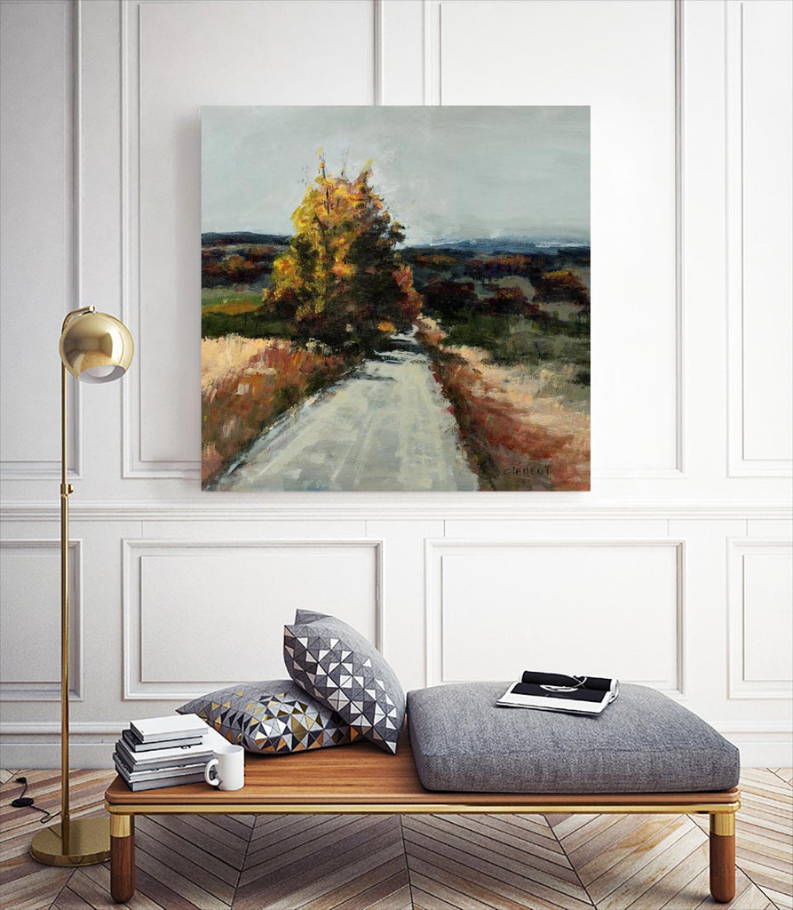 Serene Landscape 4 by Jacques Clement on GIANT ART - orange landscape path