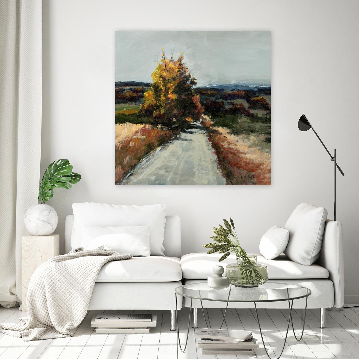 Serene Landscape 4 by Jacques Clement on GIANT ART - orange landscape path