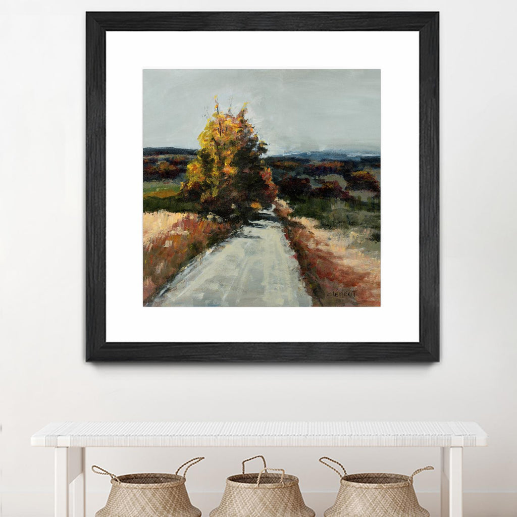 Paysage serein 4 par Jacques Clément sur GIANT ART - chemin du paysage orange