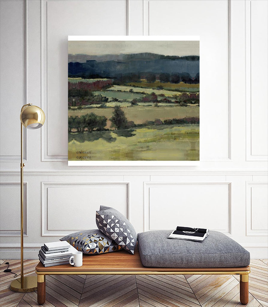 Serene Landscape 6 by Jacques Clement on GIANT ART - green landscape artistes du québec