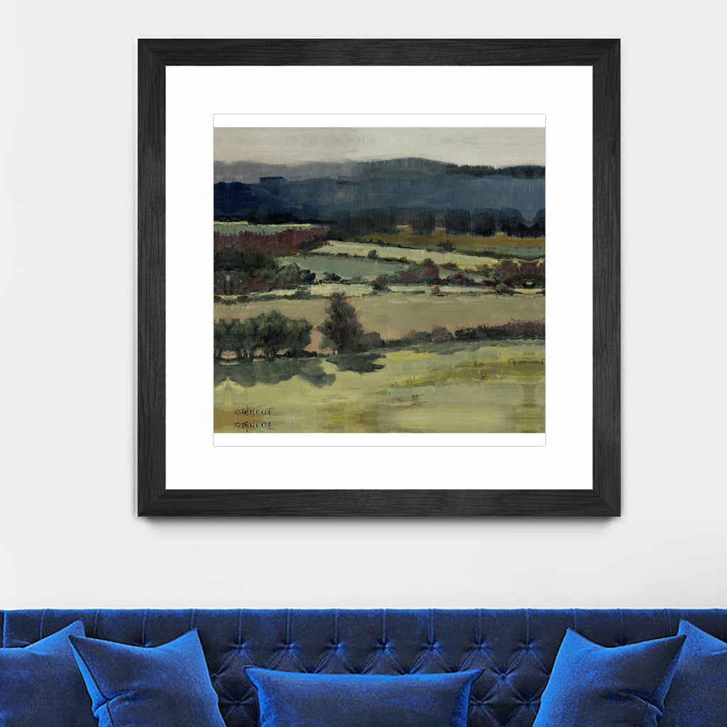 Serene Landscape 6  par Jacques Clement sur GIANT ART - paysage bleu