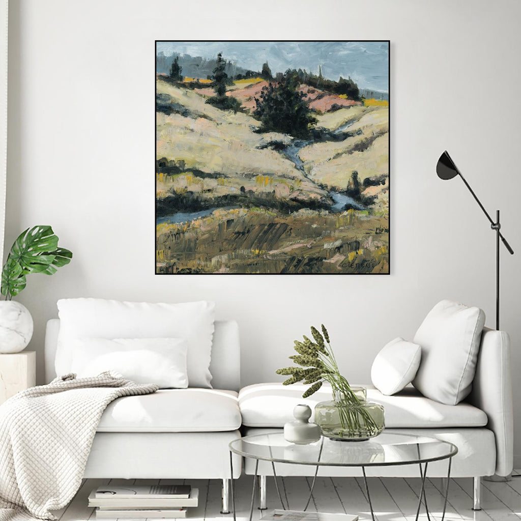 Serene Landscape 8 by Jacques Clement on GIANT ART - beige landscape hill