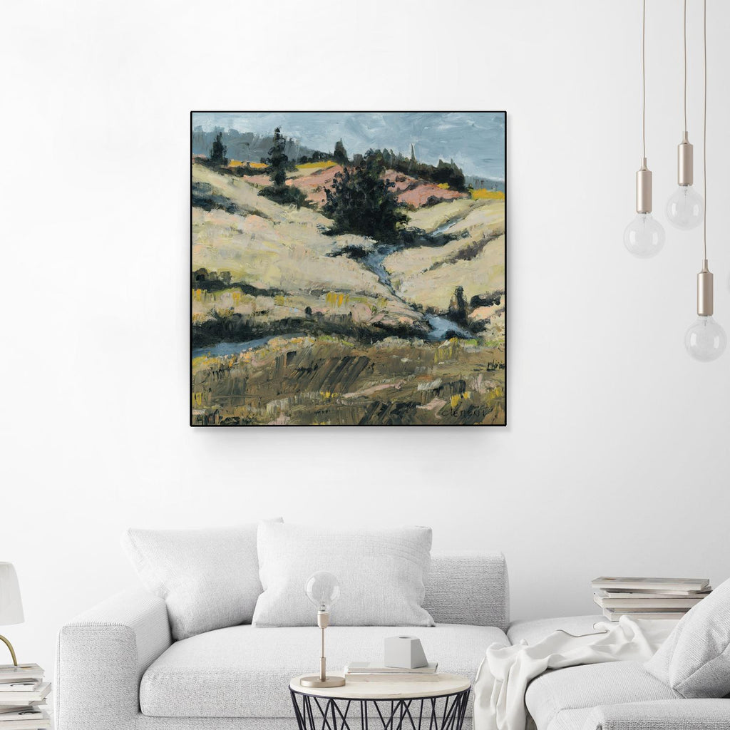 Serene Landscape 8 by Jacques Clement on GIANT ART - beige landscape hill