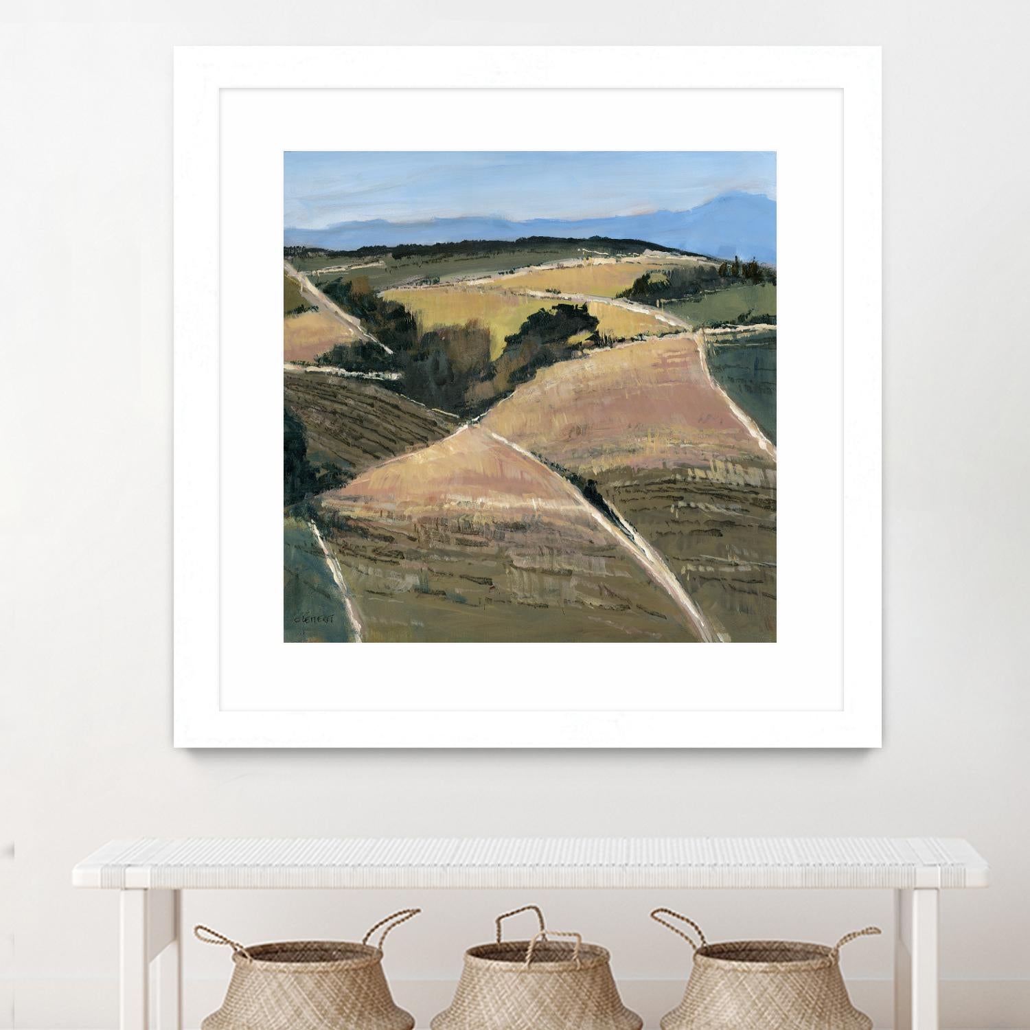 Serene Landscape 9 by Jacques Clement on GIANT ART - pink landscape champs