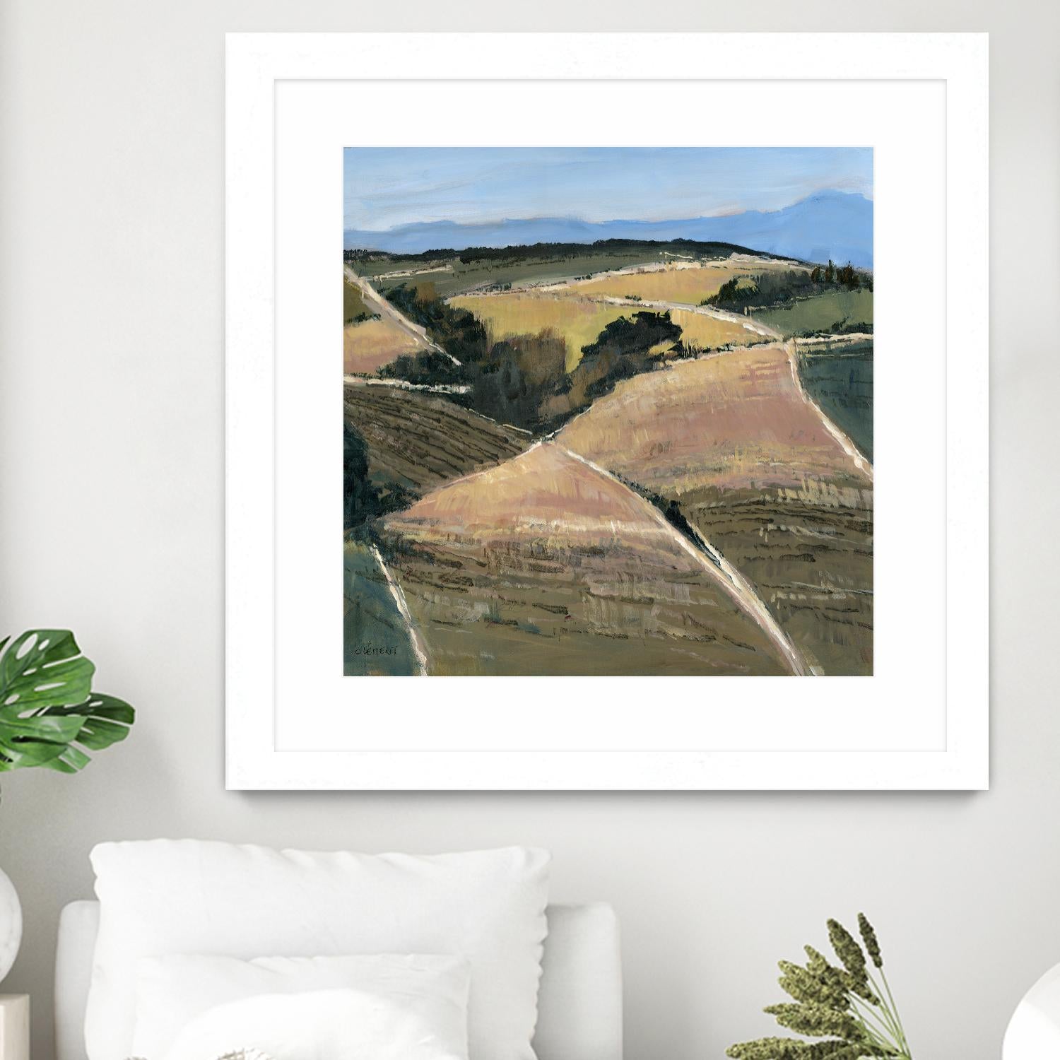 Serene Landscape 9 by Jacques Clement on GIANT ART - pink landscape champs