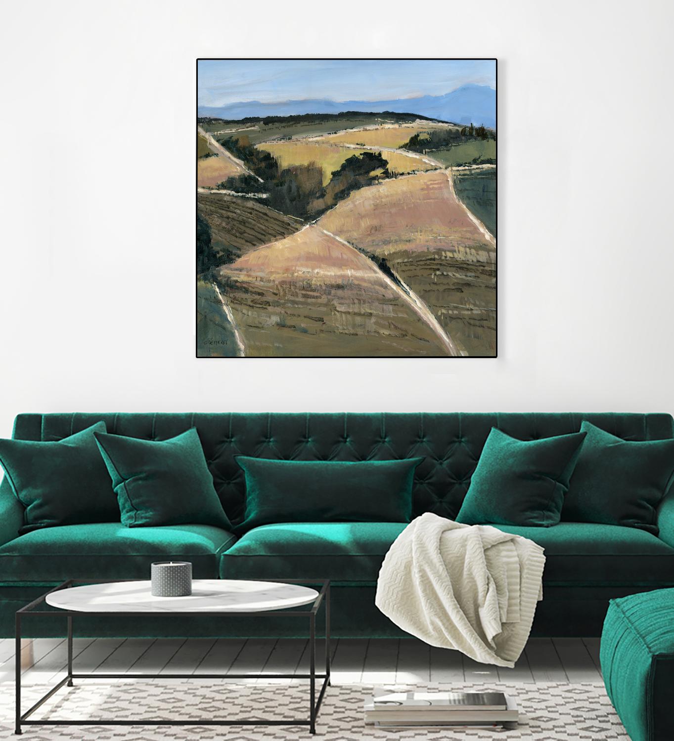 Serene Landscape 9 by Jacques Clement on GIANT ART - pink landscape champs