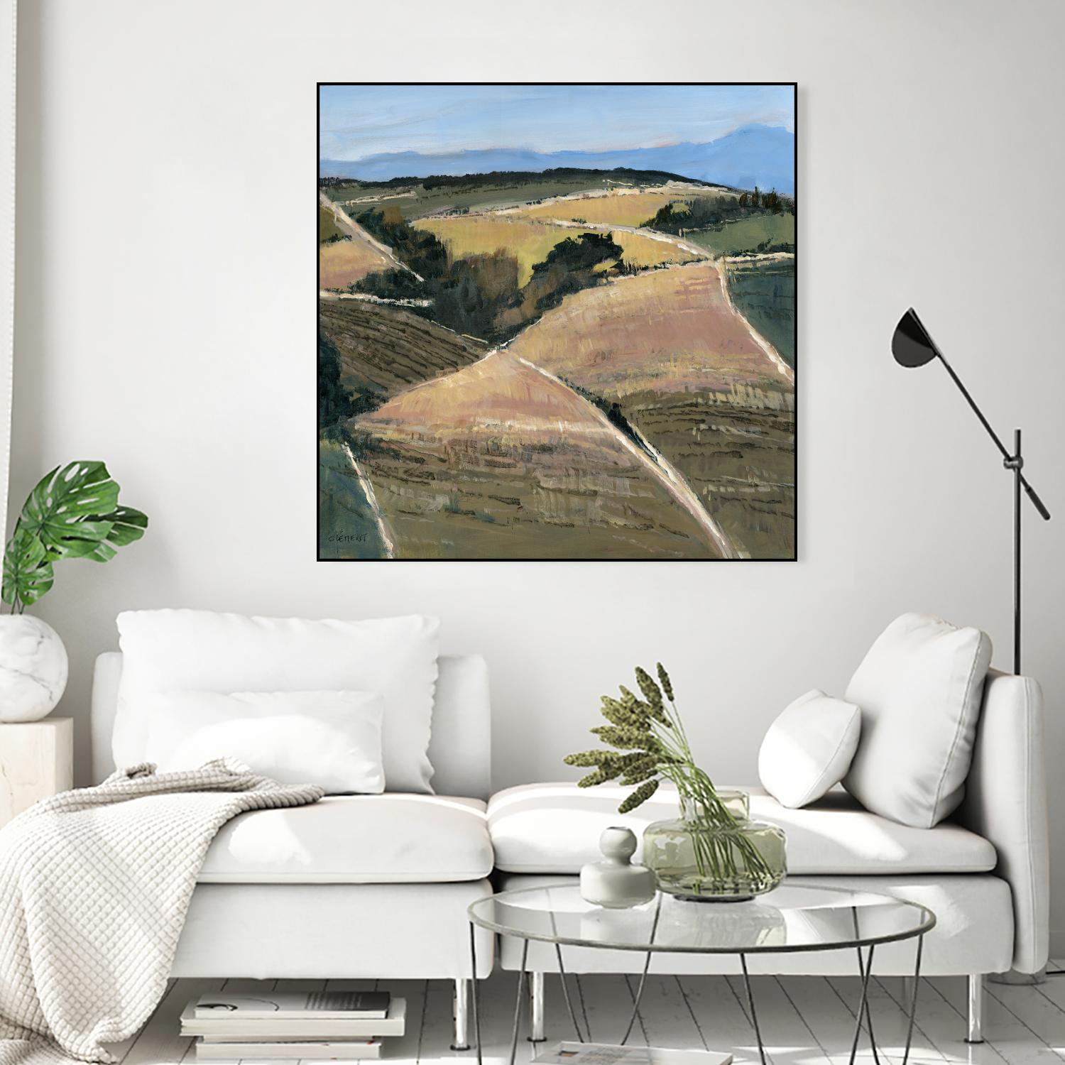 Serene Landscape 9 by Jacques Clement on GIANT ART - pink landscape champs