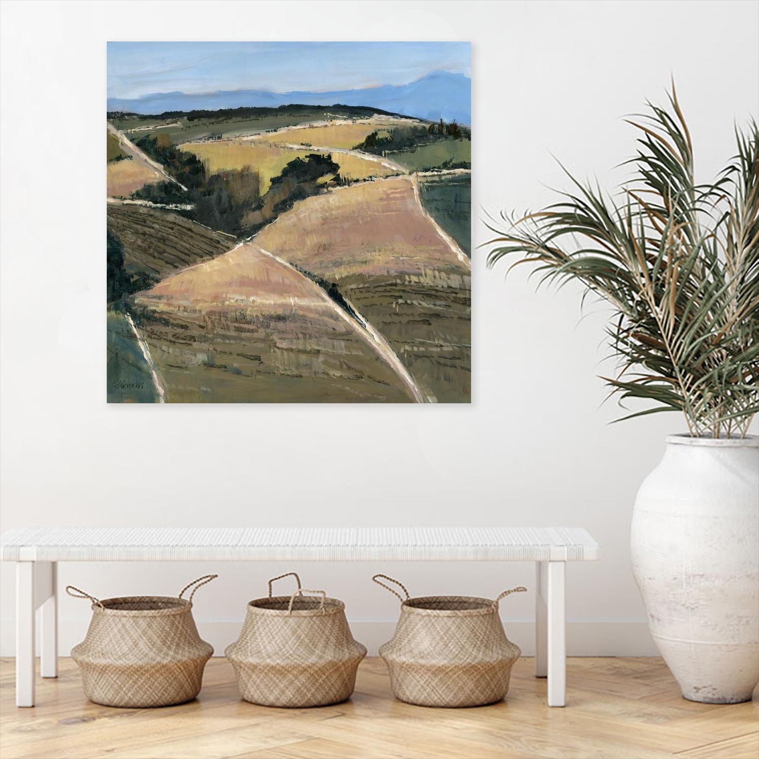 Serene Landscape 9 by Jacques Clement on GIANT ART - pink landscape champs