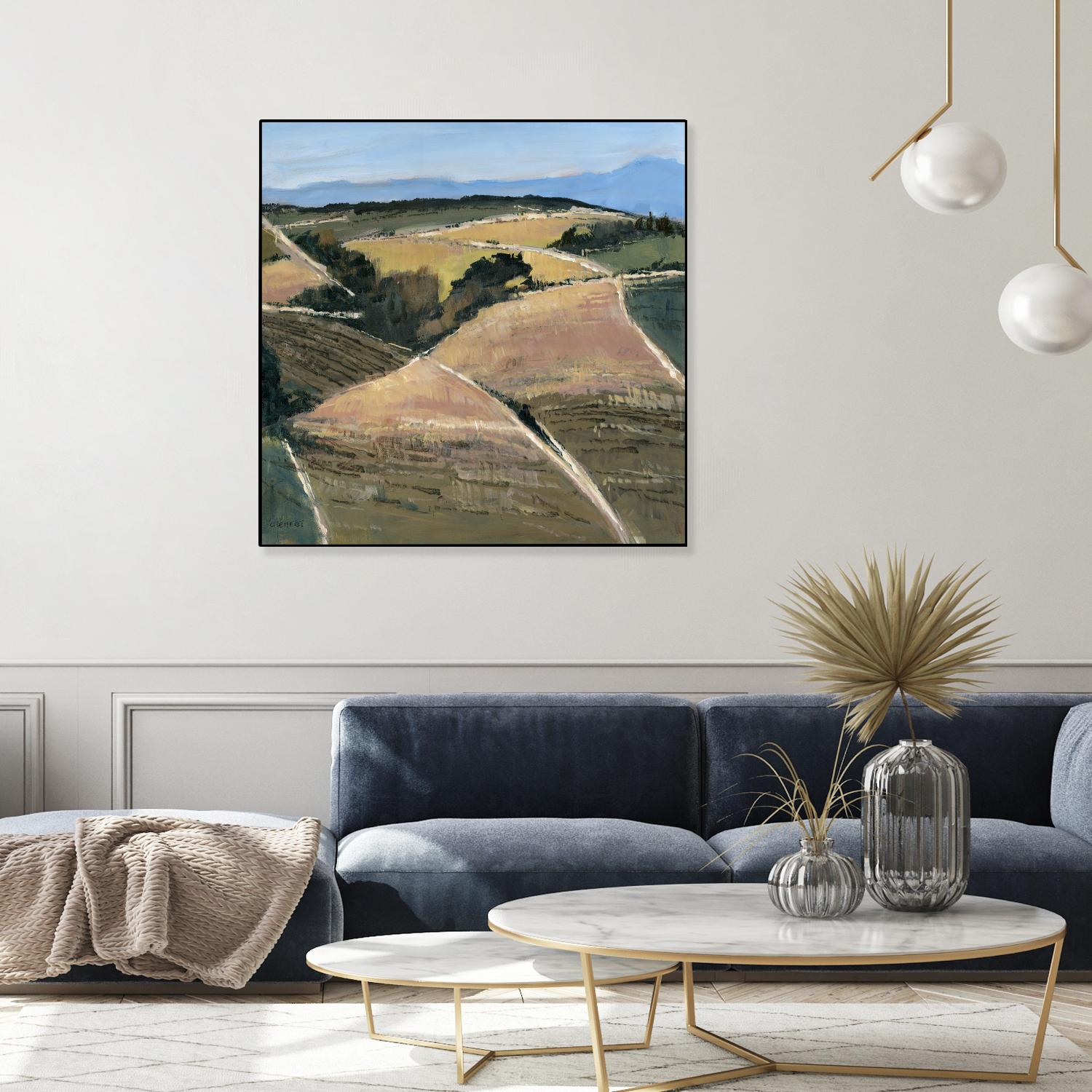 Serene Landscape 9 by Jacques Clement on GIANT ART - pink landscape champs