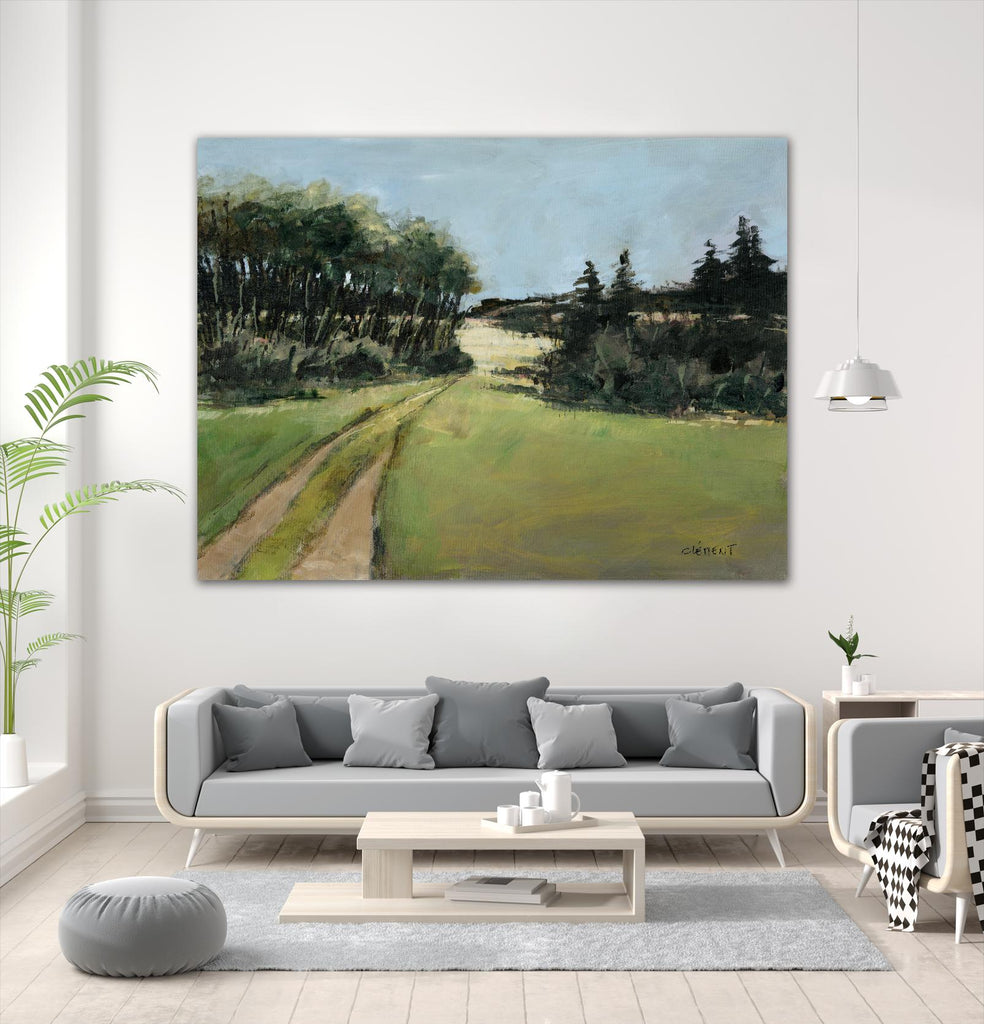 Serene Landscape 10 by Jacques Clement on GIANT ART - green landscape route