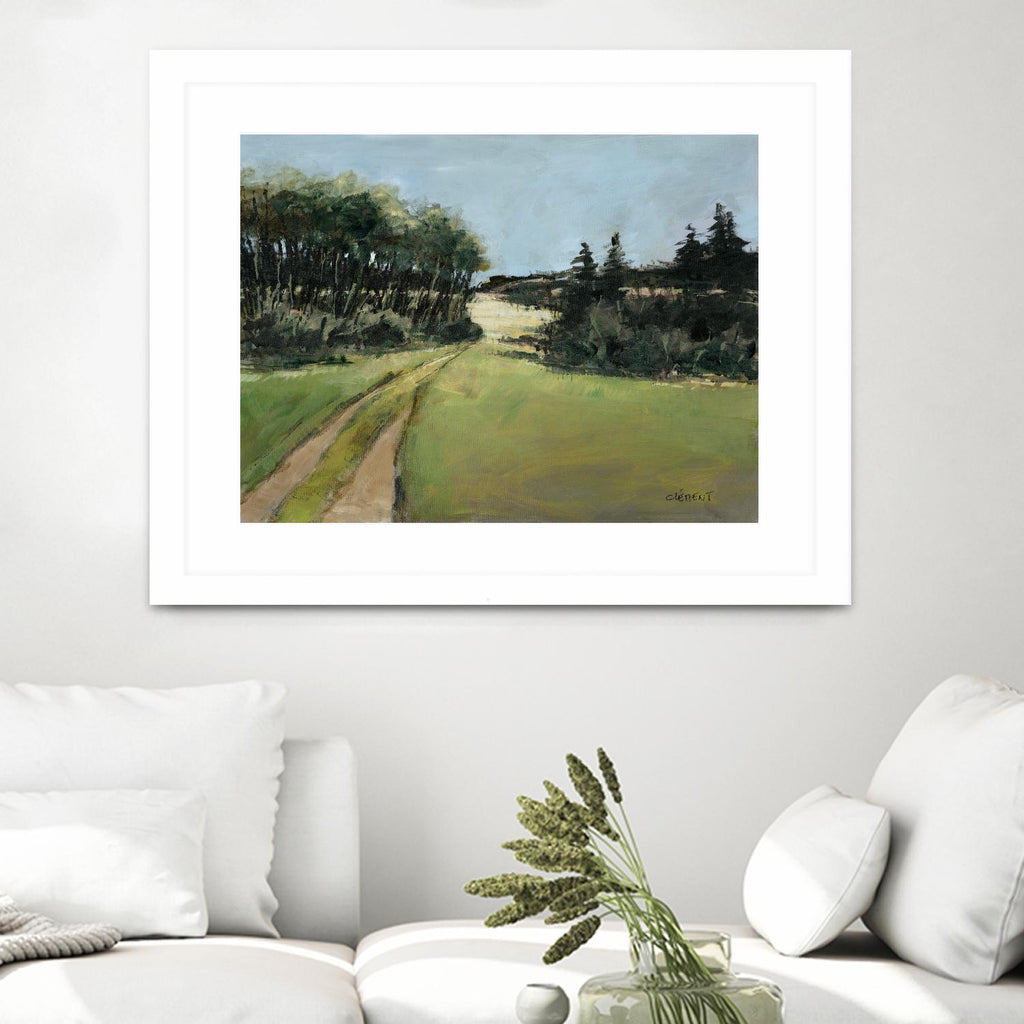 Serene Landscape 10 by Jacques Clement on GIANT ART - green landscape quebec artists