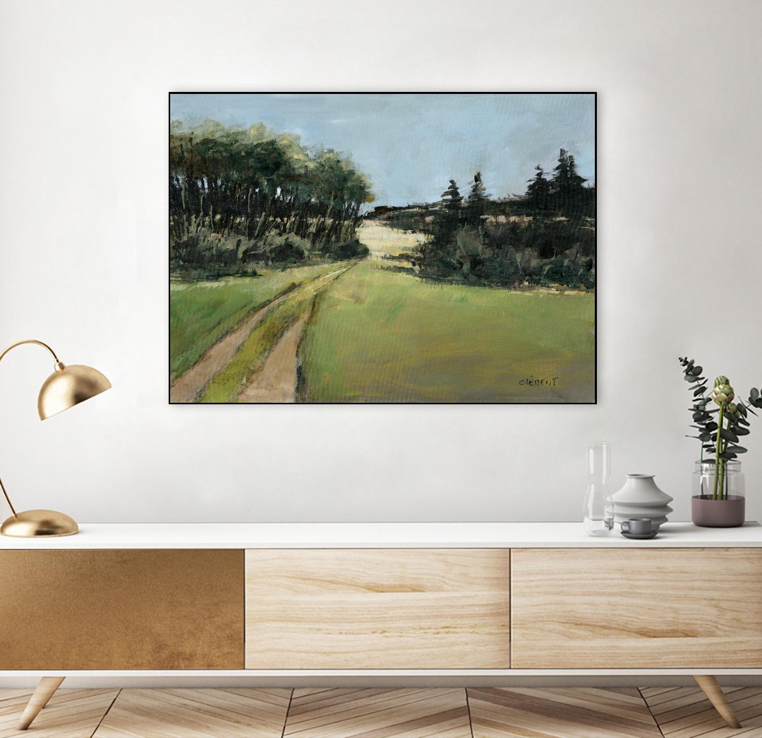 Serene Landscape 10 by Jacques Clement on GIANT ART - green landscape route