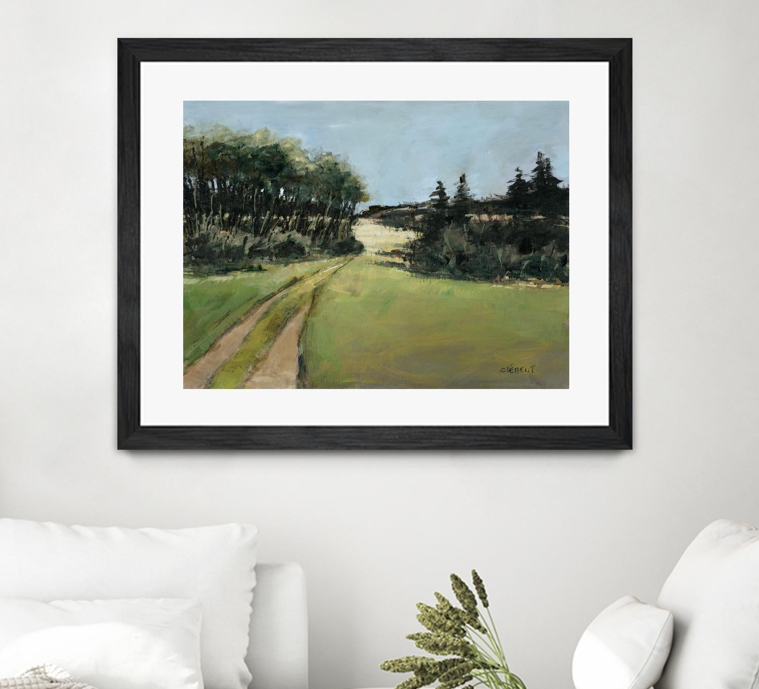 Serene Landscape 10 by Jacques Clement on GIANT ART - green landscape quebec artists