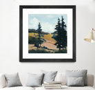 Trees 1 by Jacques Clement on GIANT ART - gold landscape sapins