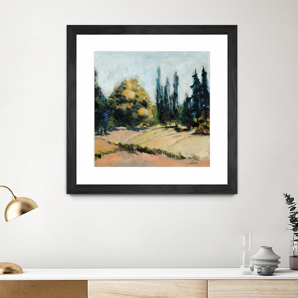 Trees 2 by Jacques Clement on GIANT ART - beige landscape field