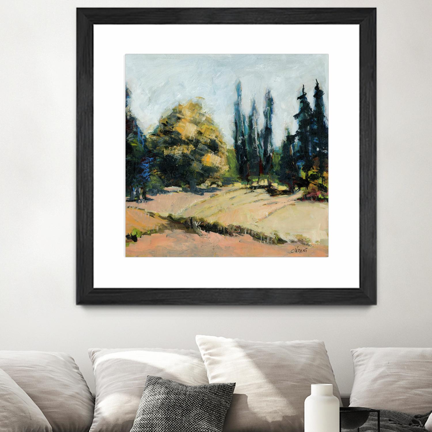 Trees 2 by Jacques Clement on GIANT ART - beige landscape field