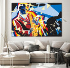 Saxo Flash by Ray Lengelé on GIANT ART - blue animé saxo