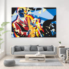 Saxo Flash by Ray Lengelé on GIANT ART - blue animé saxo