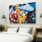 Saxo Flash by Ray Lengelé on GIANT ART - blue animé saxo