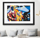 Saxo Flash by Ray Lengelé on GIANT ART - blue animé saxo