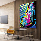 Sitting by Ray Lengelé on GIANT ART - pink animé woman