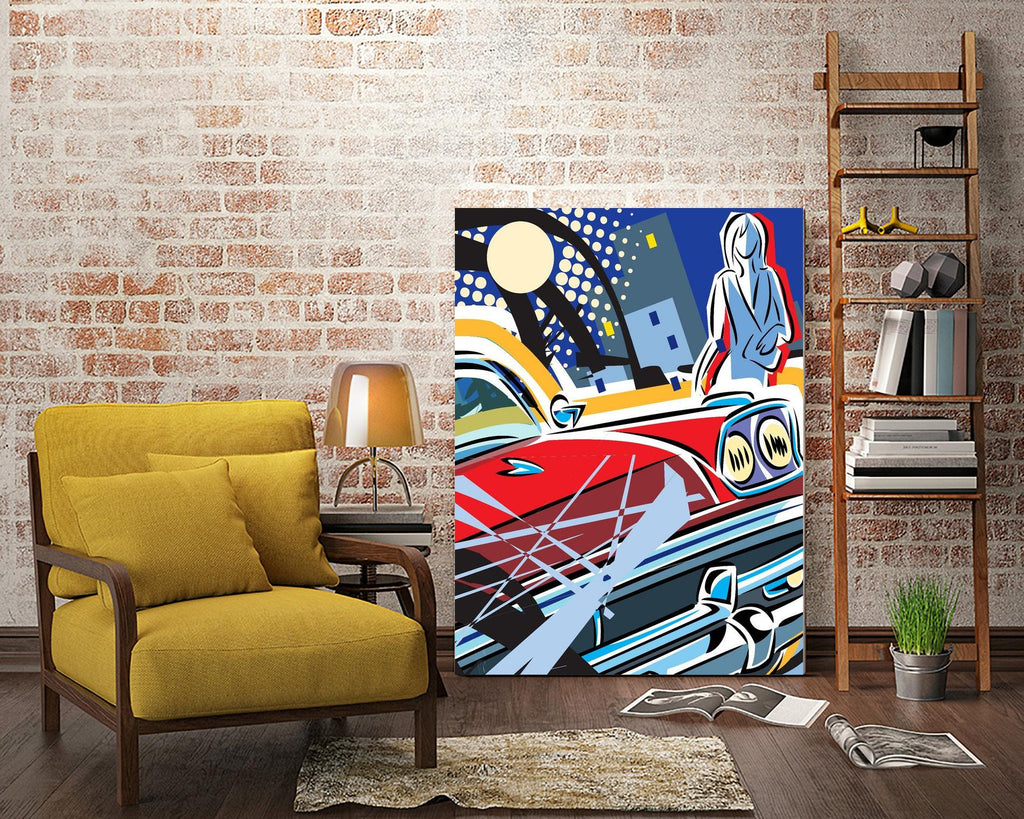 City Car by Ray Lengelé on GIANT ART - red animé automobile