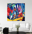 Time Square by Ray Lengelé on GIANT ART - red architecture down town