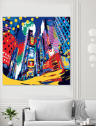 Time Square by Ray Lengelé on GIANT ART - red architecture down town