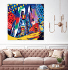 Time Square by Ray Lengelé on GIANT ART - red architecture down town