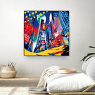 Time Square by Ray Lengelé on GIANT ART - red architecture down town