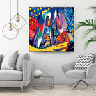 Time Square by Ray Lengelé on GIANT ART - red architecture down town