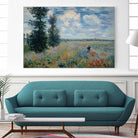 Poppy Field by Claude Monet on GIANT ART - green masters champ fleuri