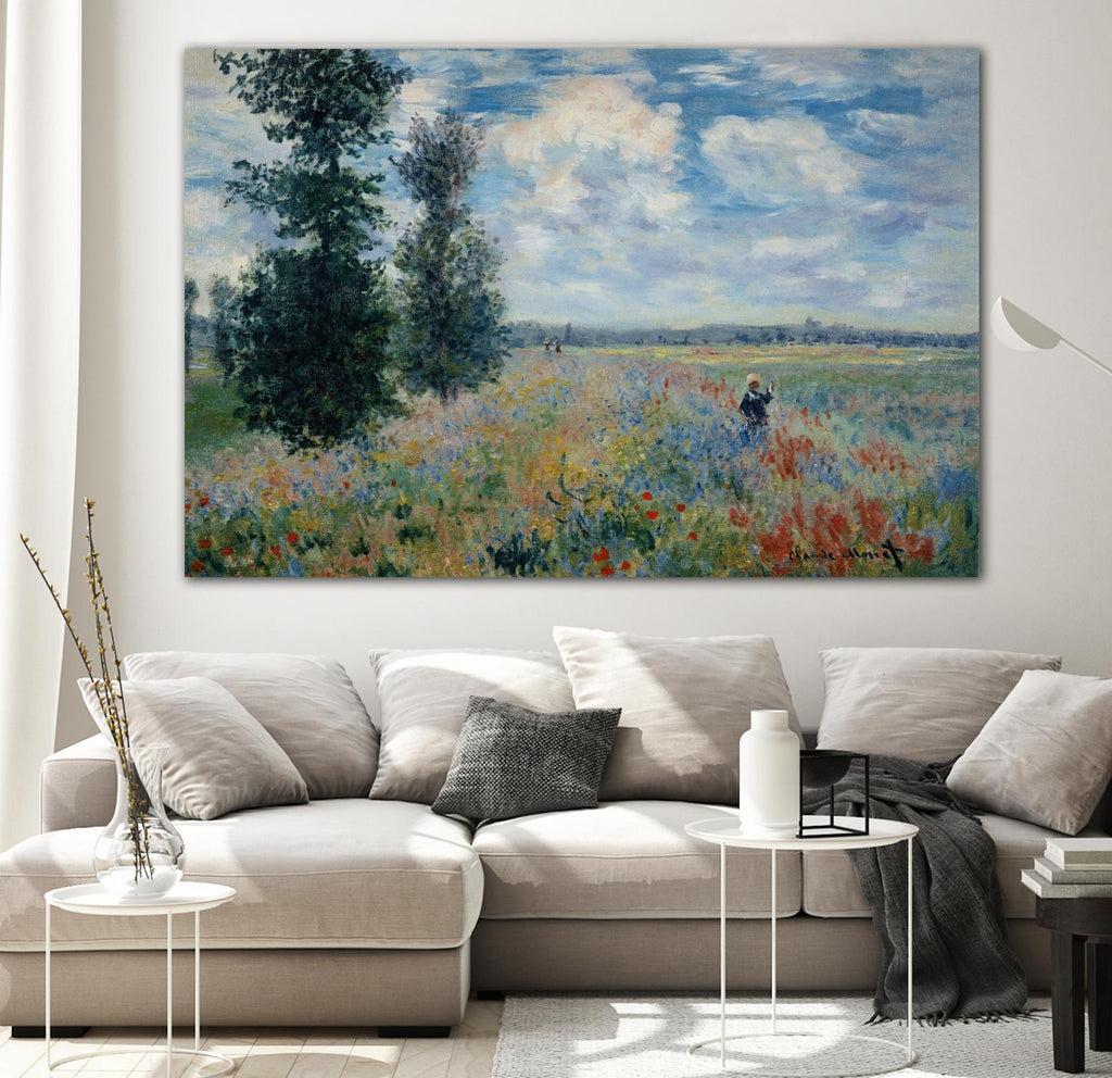 Poppy Field by Claude Monet on GIANT ART - green masters champ fleuri