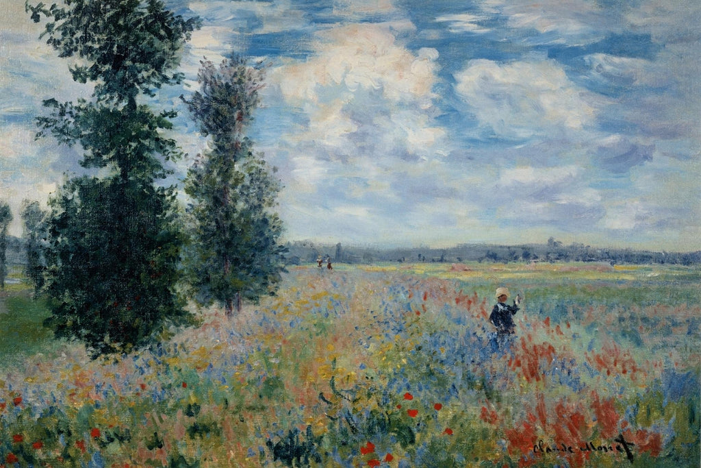 Champ de coquelicots de Claude Monet sur GIANT ART - green masters champ fleuri