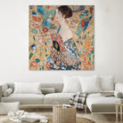 Woman with fan by Gustav Klimt on GIANT ART - gold masters féminité