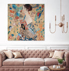 Woman with fan by Gustav Klimt on GIANT ART - gold masters féminité