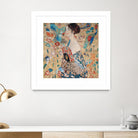 Woman with fan by Gustav Klimt on GIANT ART - gold masters féminité