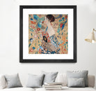 Woman with fan by Gustav Klimt on GIANT ART - gold masters féminité