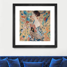 Woman with fan by Gustav Klimt on GIANT ART - gold masters féminité