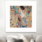 Woman with fan by Gustav Klimt on GIANT ART - gold masters féminité