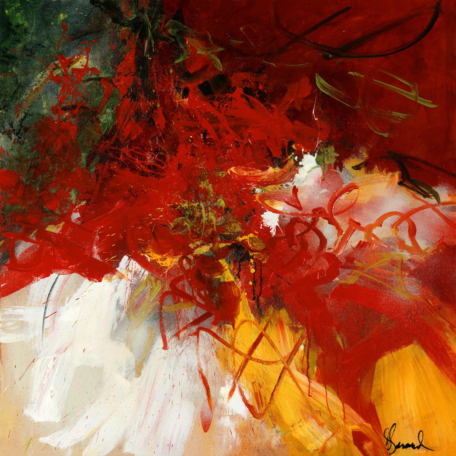 Lovely par Doris Savard sur GIANT ART - abstraction rouge